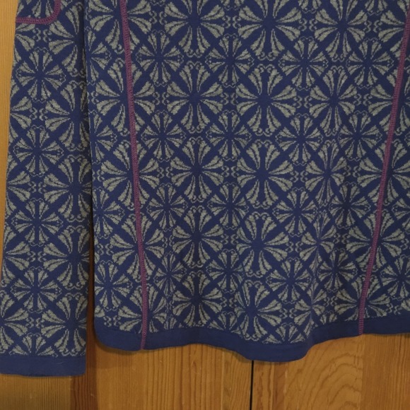 Title Nine Half Zip Pullover Merino Wool blend Sweater Purple size M - Picture 13 of 13